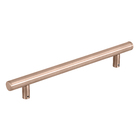 Puxador de Porta Pivotante e de Correr de Madeira Vidro e Aço Alumínio Rose Gold Brilhante Tubular Reto 30cm Vesfer 3008