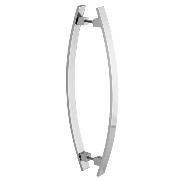 Puxador De Porta Barra Curva Arco Cromado 1.50 Metro