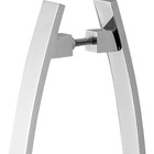 Puxador De Porta Barra Curva Arco Cromado 80cm