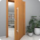 Puxador De Porta Branco Vidro Pivotante Madeira 120cm M.s