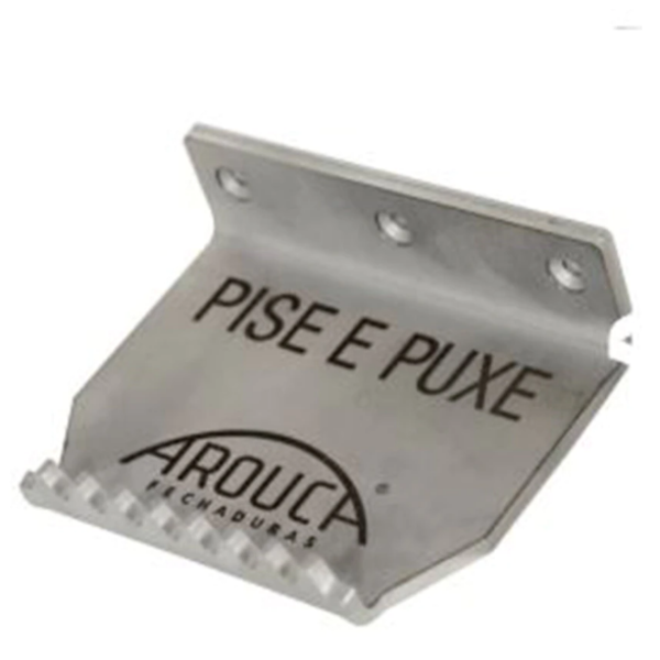 Puxador De Porta Com Os Pes Em Aco Inox Puxe Pé