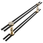 Puxador De Porta De Correr Madeira E Vidro 60cm Gold