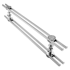 Puxador De Porta De Correr Madeira E Vidro 80cm Cromo