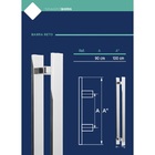 Puxador De Porta De Madeira 100cm Barra Chata Reto Polido