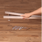 Puxador de Porta Pivotante e de Correr de Madeira e Vidro em Aço Inox Escovado Quadrado 75cm Geris