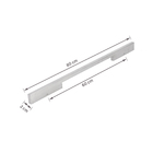 Puxador de Porta Pivotante e de Correr de Madeira Vidro e Aço em Aço Inox Fosco Tubular Reto 80cm Vesfer