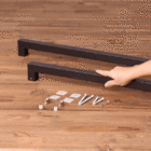 Puxador de Porta Pivotante e de Correr de Madeira e Vidro em Aço Inox Pintado Barra Reta 152cm Geris