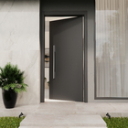 Puxador de Porta Pivotante e de Correr de Madeira em Aço Inox Polido Barra Reta 100cm Geris