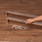 Puxador de Porta Pivotante e de Correr de Madeira em Aço Inox Polido Barra Reta 152cm Geris