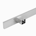 Puxador de Porta Pivotante e de Correr de Madeira Vidro e Aço em Alumínio Escovado Barra Reta 60cm Vesfer