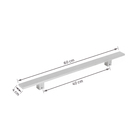 Puxador de Porta Pivotante e de Correr de Madeira Vidro e Aço em Alumínio Escovado Barra Reta 60cm Vesfer