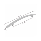 Puxador de Porta Pivotante e de Correr de Madeira Vidro e Aço em Aço Inox Cinza Escovado Tubular Curvo 80cm Vesfer