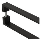 Puxador De Porta Pivotante Alumínio Inoxidável Preto 70cm