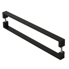 Puxador De Porta Pivotante Alumínio Inoxidável Preto 90cm