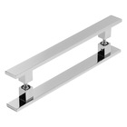 Puxador De Porta Pivotante Barra Chata Duplo Cromado 1.20 Mt