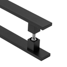 Puxador De Porta Pivotante Barra Chata Preto 1 Metro