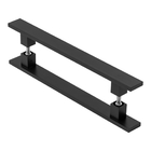 Puxador De Porta Pivotante Barra Chata Preto 1 Metro