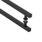 Puxador De Porta Quadrado Preto 80cm