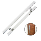 Puxador De Porta Retangular 1 Metro E 20cm Pivotante Cromado