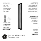 Puxador De Portas Em Aço Inox Preto Fosco 40cm Atlas