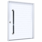 Puxador De Vidro Para Portas 80 Cm Fumê Jateado