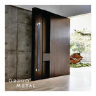 Puxador De Vidro Para Portas 80 Cm Fumê Jateado