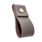 Puxador Doba Parafuso - Couro Legítimo Marrom Escuro - Parafu