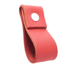 Puxador Doba Parafuso - Couro Legítimo Vermelho - Parafuso Br