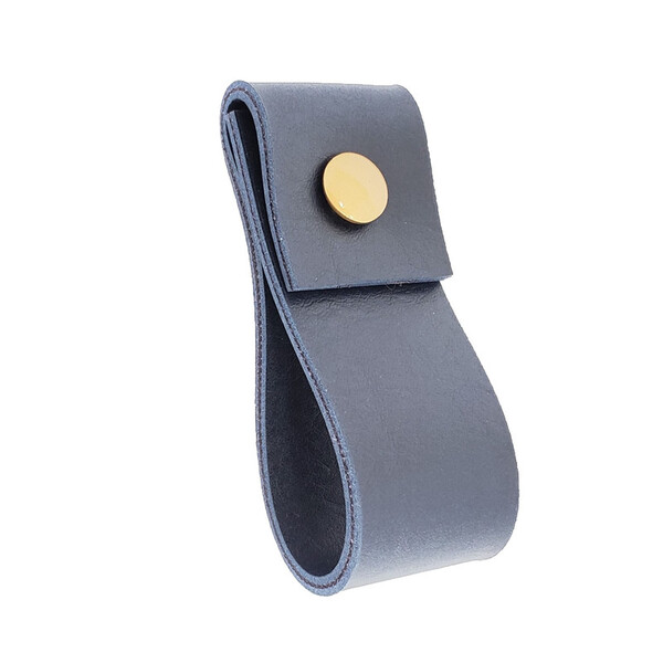 Puxador Doba Parafuso - Textura De Couro Azul Marinho - Paraf