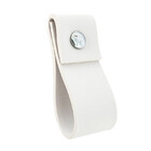 Puxador Doba Parafuso - Textura De Couro Branco - Parafuso Cr