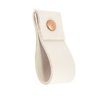 Puxador Doba Parafuso - Textura De Couro Creme - Parafuso Cob