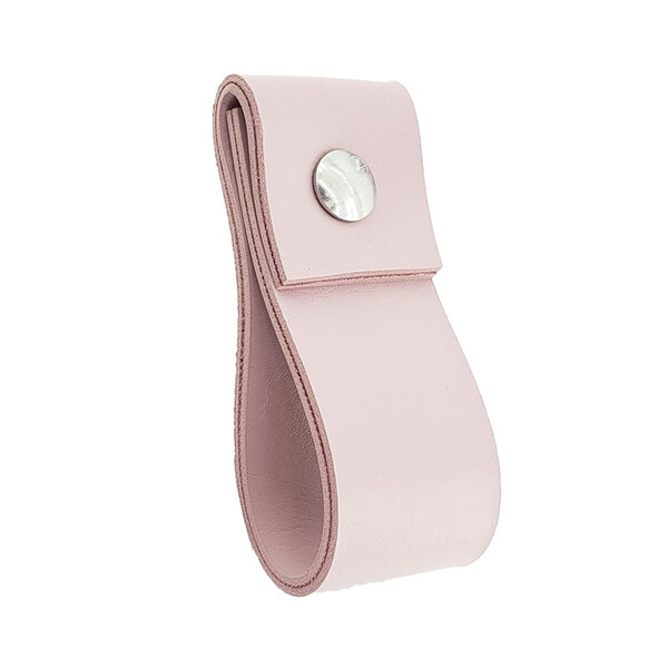 Puxador Doba Parafuso - Textura De Couro Rosa - Parafuso Crom