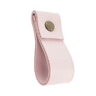 Puxador Doba Parafuso - Textura De Couro Rosa - Parafuso Ouro