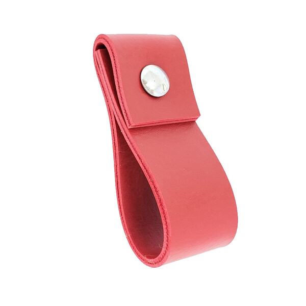 Puxador Doba Parafuso - Textura De Couro Vermelho - Parafuso
