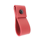 Puxador Doba Parafuso - Textura De Couro Vermelho - Parafuso