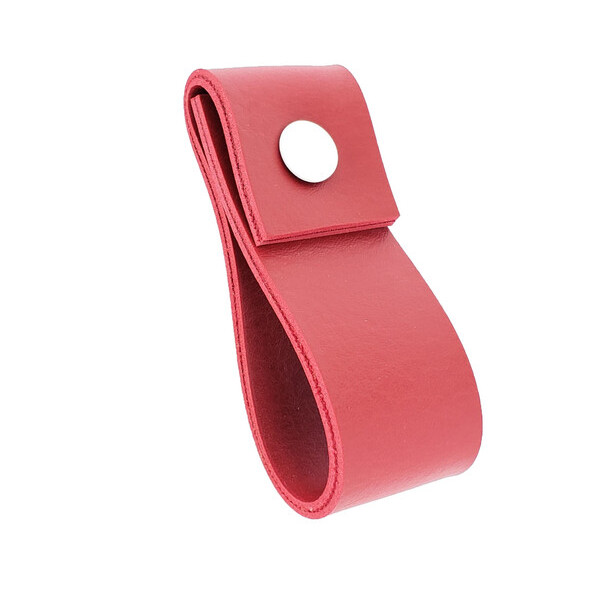 Puxador Doba Parafuso - Textura De Couro Vermelho - Parafuso