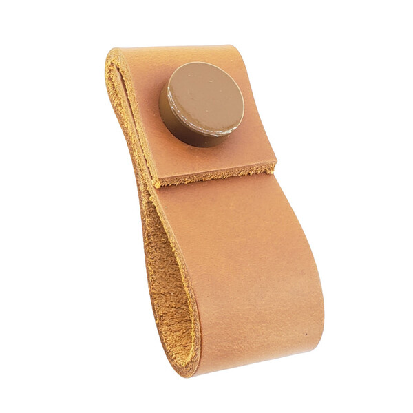 Puxador Doba Tampa - Couro Legítimo Marrom - Tampa Marrom