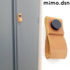 Puxador Doba Tampa - Couro Legítimo Mogno - Tampa Cobre