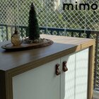 Puxador Doba Tampa - Couro Legítimo Preto - Tampa Rose Gold