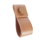 Puxador Doba Tampa - Textura De Couro Marrom  - Tampa Marrom