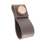 Puxador Doba Tampa - Textura De Couro Marrom Escuro - Tampa R