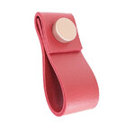 Puxador Doba Tampa - Textura De Couro Vermelho - Tampa Rose G