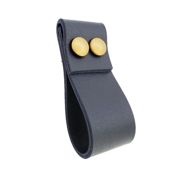 Puxador Dobatwo 2 Parafusos - Textura De Couro Azul Marinho -