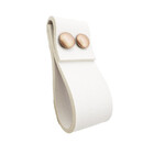 Puxador Dobatwo 2 Parafusos - Textura De Couro Branco - Paraf