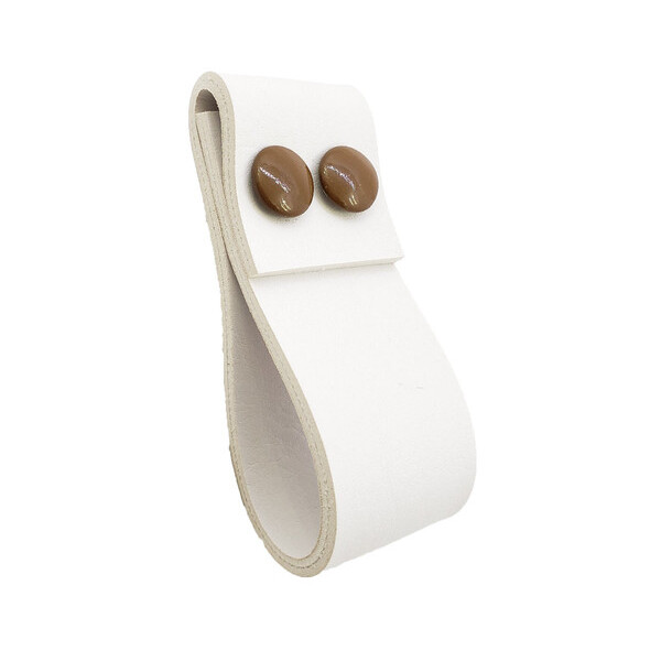 Puxador Dobatwo 2 Parafusos - Textura De Couro Branco - Paraf