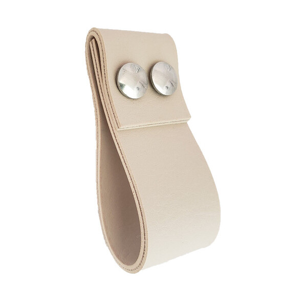 Puxador Dobatwo 2 Parafusos - Textura De Couro Creme - Parafu