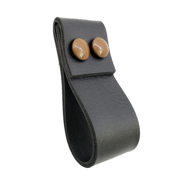 Puxador Dobatwo 2 Parafusos - Textura De Couro Preto - Parafu