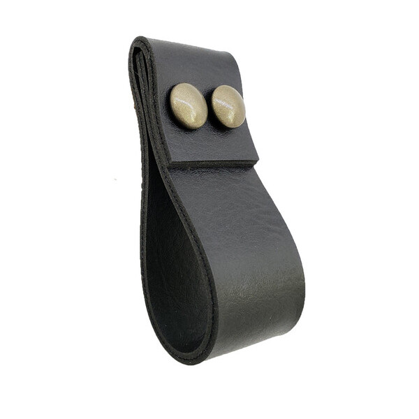 Puxador Dobatwo 2 Parafusos - Textura De Couro Preto - Parafu