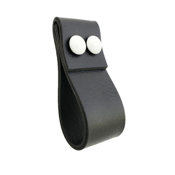 Puxador Dobatwo 2 Parafusos - Textura De Couro Preto - Parafu