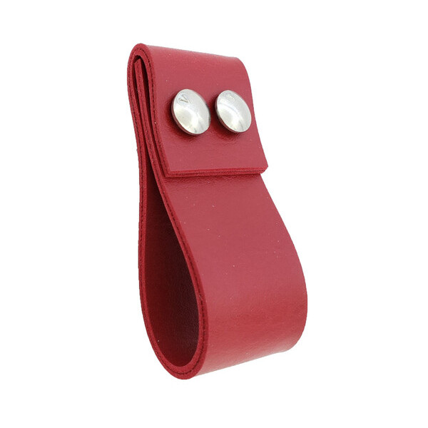 Puxador Dobatwo 2 Parafusos - Textura De Couro Vermelho - Par